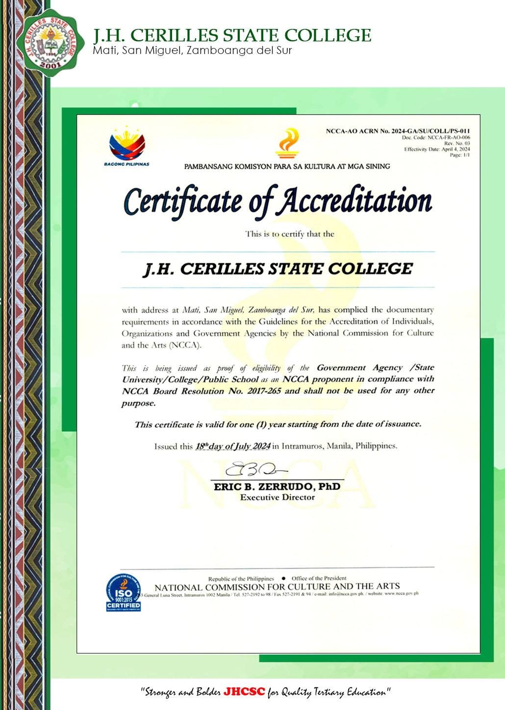 NCCA Accreditation