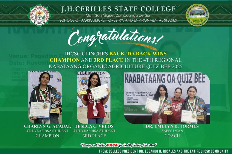 𝐂𝐨𝐧𝐠𝐫𝐚𝐭𝐮𝐥𝐚𝐭𝐢𝐨𝐧𝐬 | 𝐉𝐇𝐂𝐒𝐂 𝐂𝐥𝐢𝐧𝐜𝐡𝐞𝐬 𝐁𝐚𝐜𝐤-𝐭𝐨-𝐁𝐚𝐜𝐤 𝐖𝐢𝐧𝐬: 𝐂𝐡𝐚𝐦𝐩𝐢𝐨𝐧 𝐚𝐧𝐝 𝟑𝐫𝐝 𝐏𝐥𝐚𝐜𝐞 𝐢𝐧 𝐑𝐞𝐠𝐢𝐨𝐧𝐚𝐥 𝐊𝐚𝐛𝐚𝐭𝐚𝐚𝐧𝐠 𝐎𝐫𝐠𝐚𝐧𝐢𝐜 𝐀𝐠𝐫𝐢𝐜𝐮𝐥𝐭𝐮𝐫𝐞 𝐐𝐮𝐢𝐳 𝐁𝐞𝐞 𝟐𝟎𝟐𝟓